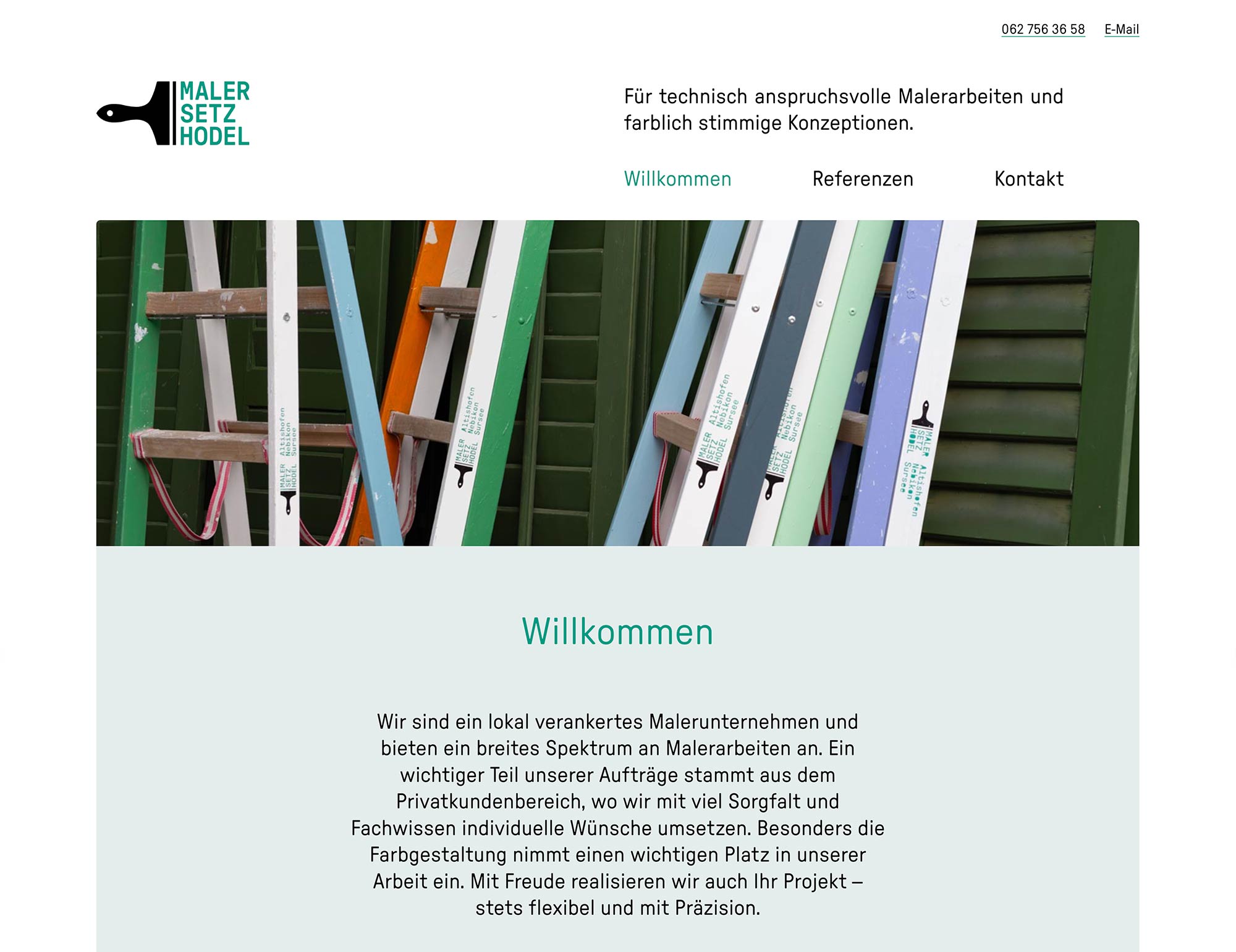 Homepage Maler Setz Hodel